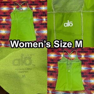 Alo Yoga Cool Fit Workout Green Top Racerback Athletic Women’s Size Medium